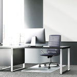 Floortex Glaciermat Carpet & Hard Floor Chair Mat, 36" x 40", Crystal Clear Glass (NCCMFLGL0012)
