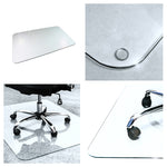 Floortex Glaciermat Carpet & Hard Floor Chair Mat, 36" x 40", Crystal Clear Glass (NCCMFLGL0012)