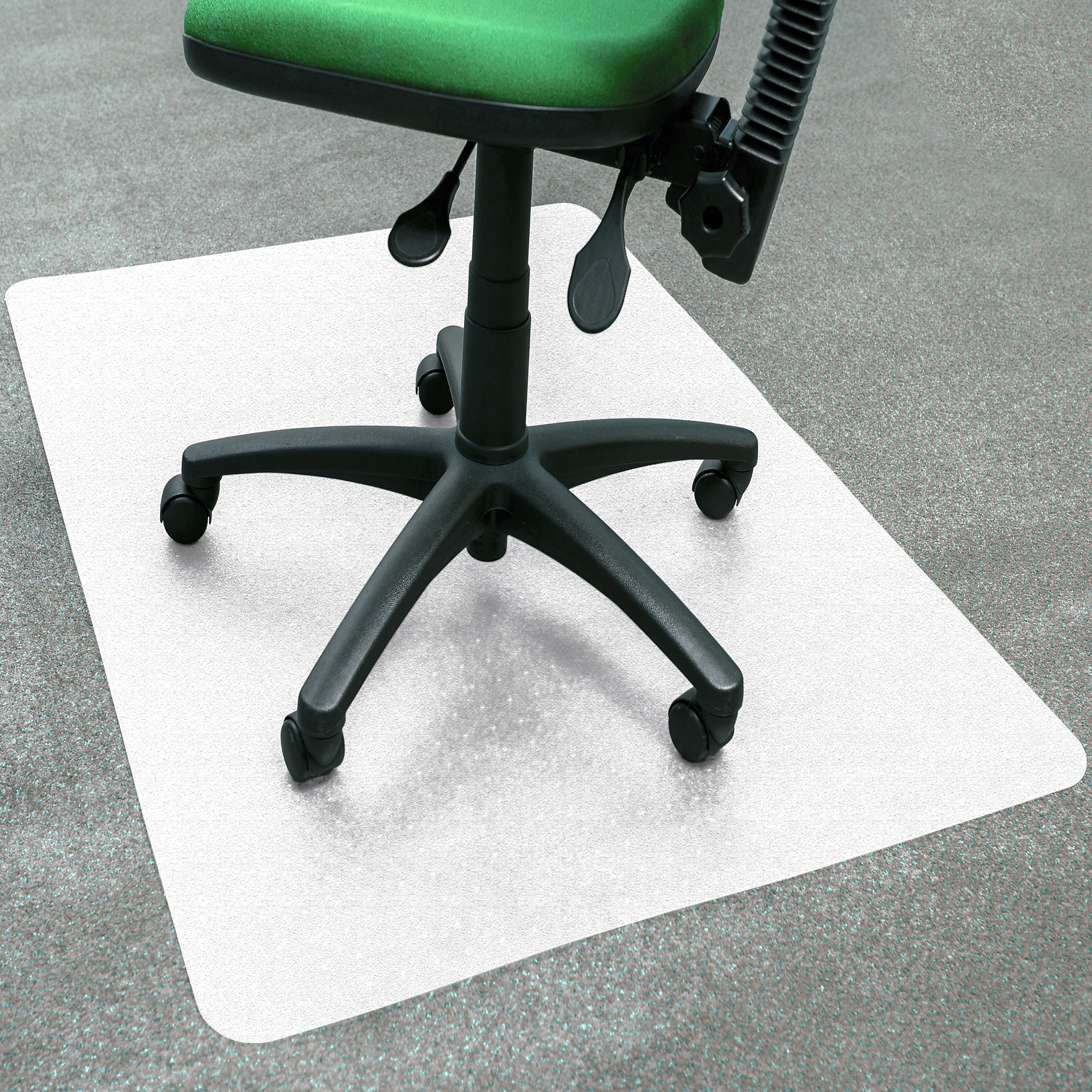 Floortex Revolutionmat Carpet Chair Mat, 29" x 46", Designed for Low-Pile Carpet, Translucent Polypropylene (NCMFLLGC0001)
