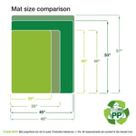 Floortex Revolutionmat Carpet Chair Mat, 29" x 46", Designed for Low-Pile Carpet, Translucent Polypropylene (NCMFLLGC0001)