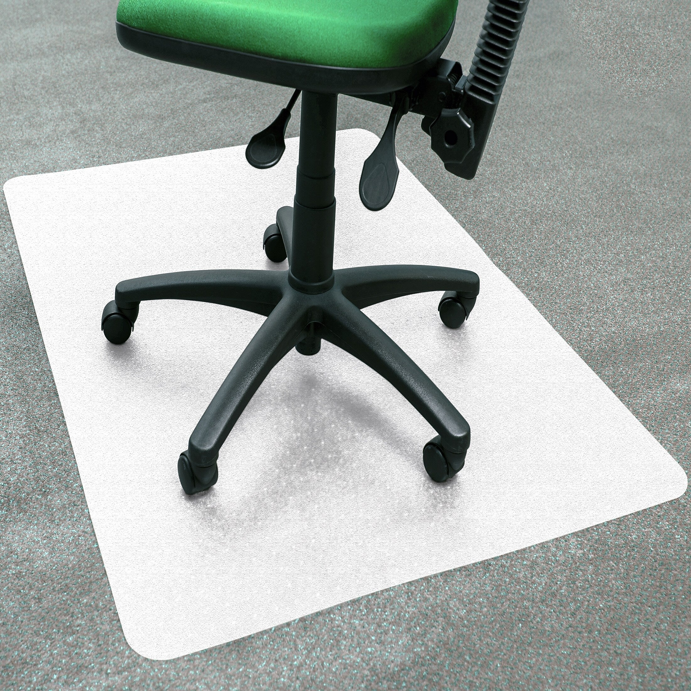 Floortex Revolutionmat Carpet Chair Mat, 46" x 57", Designed for Low-Pile Carpet, Translucent Polypropylene (NCMFLLGC0004)