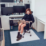 Floortex Revolutionmat Carpet Chair Mat, 46" x 57", Designed for Low-Pile Carpet, Translucent Polypropylene (NCMFLLGC0004)