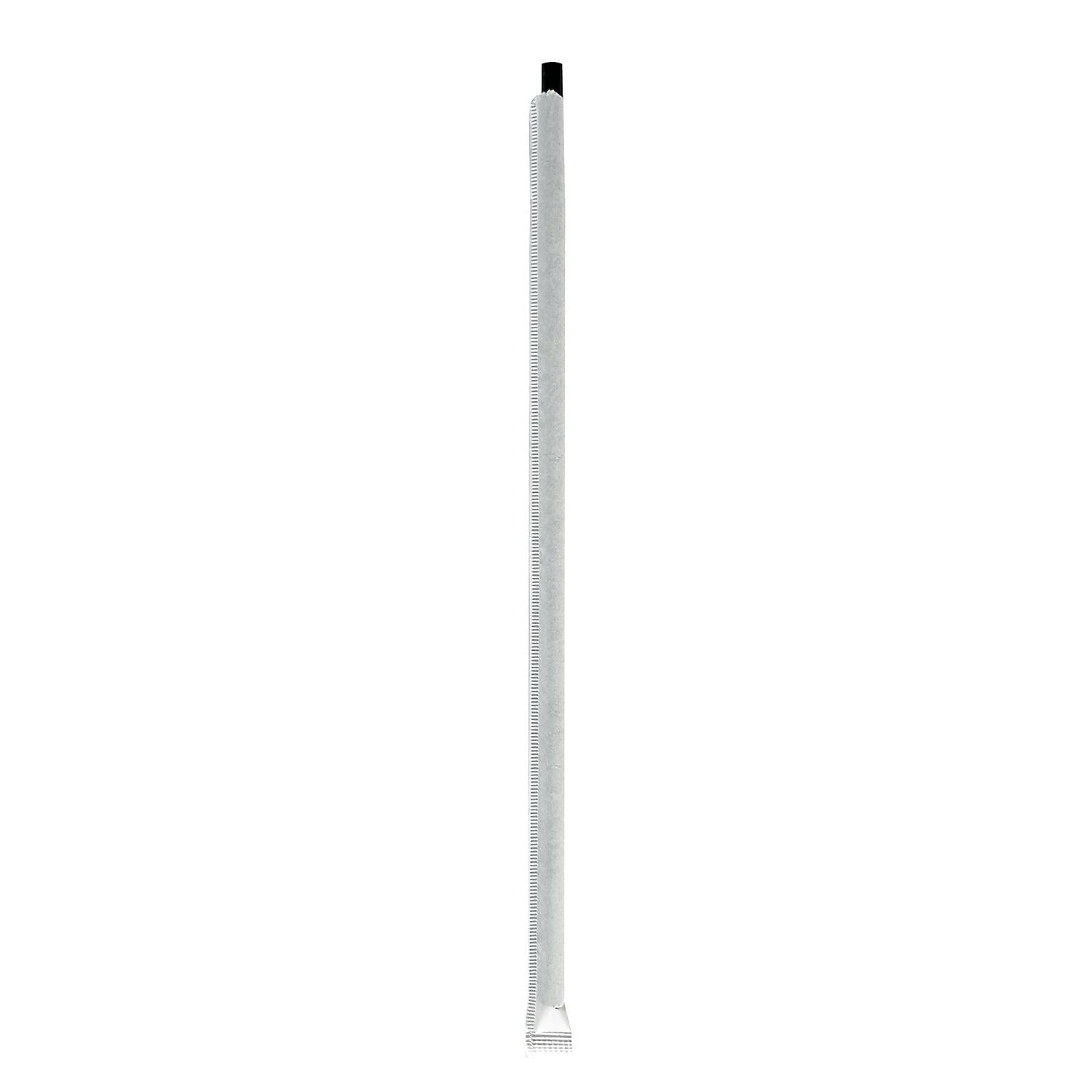 Boardwalk Individually Wrapped Black Plastic Straws, 1200/Carton (BWKGST1025BK)