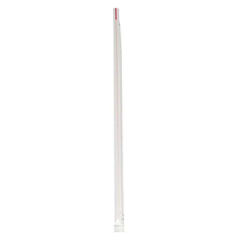 Boardwalk Individually Wrapped Red/White Striped Plastic Straws, 2000/Carton (BWKJSTW1025RW)