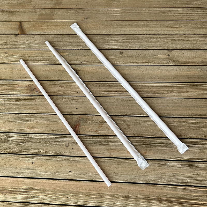 Boardwalk Individually Wrapped Red/White Striped Plastic Straws, 2000/Carton (BWKJSTW1025RW)