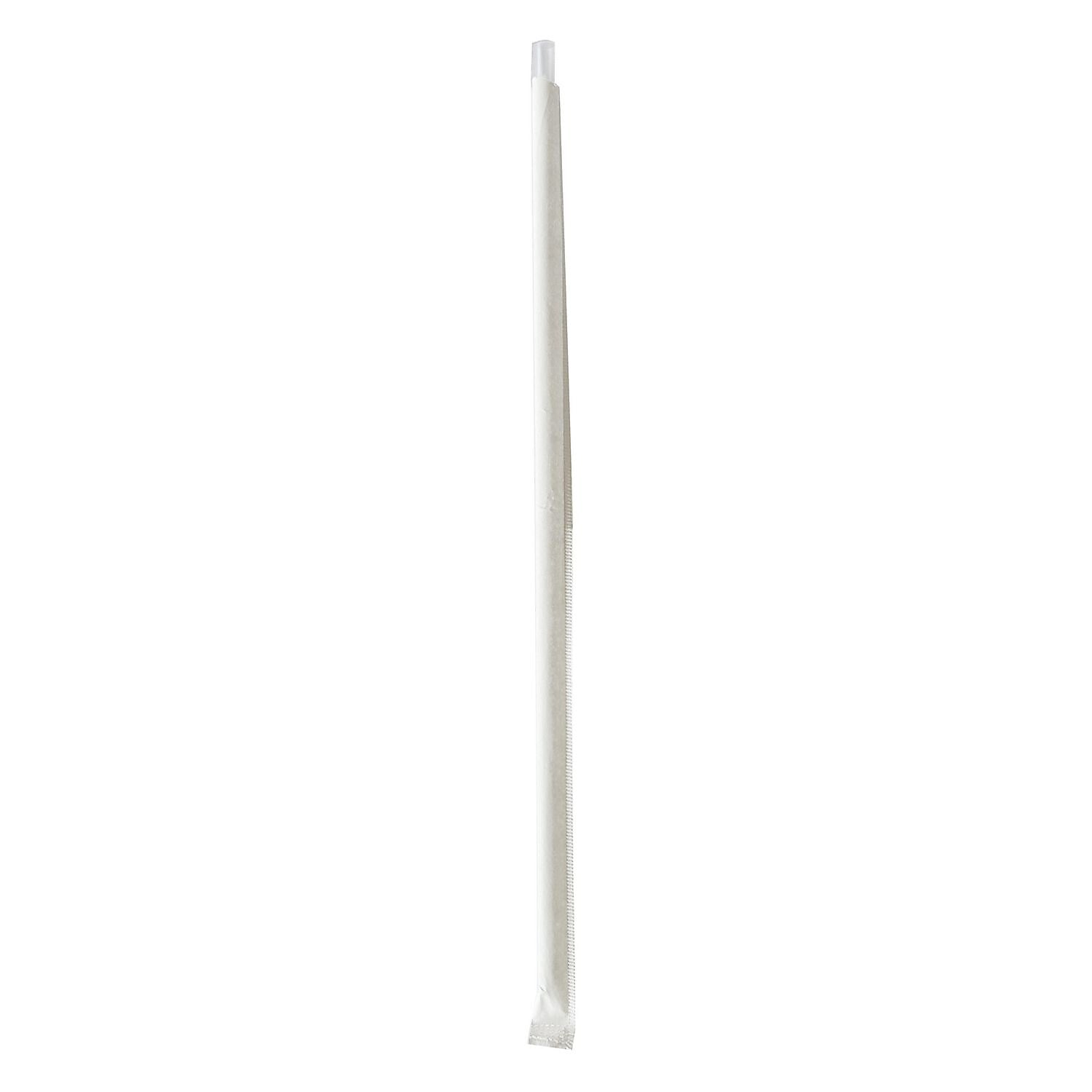 Boardwalk Individually Wrapped Clear Plastic Straws, 2000/Carton (BWKJUMW1025CLR)
