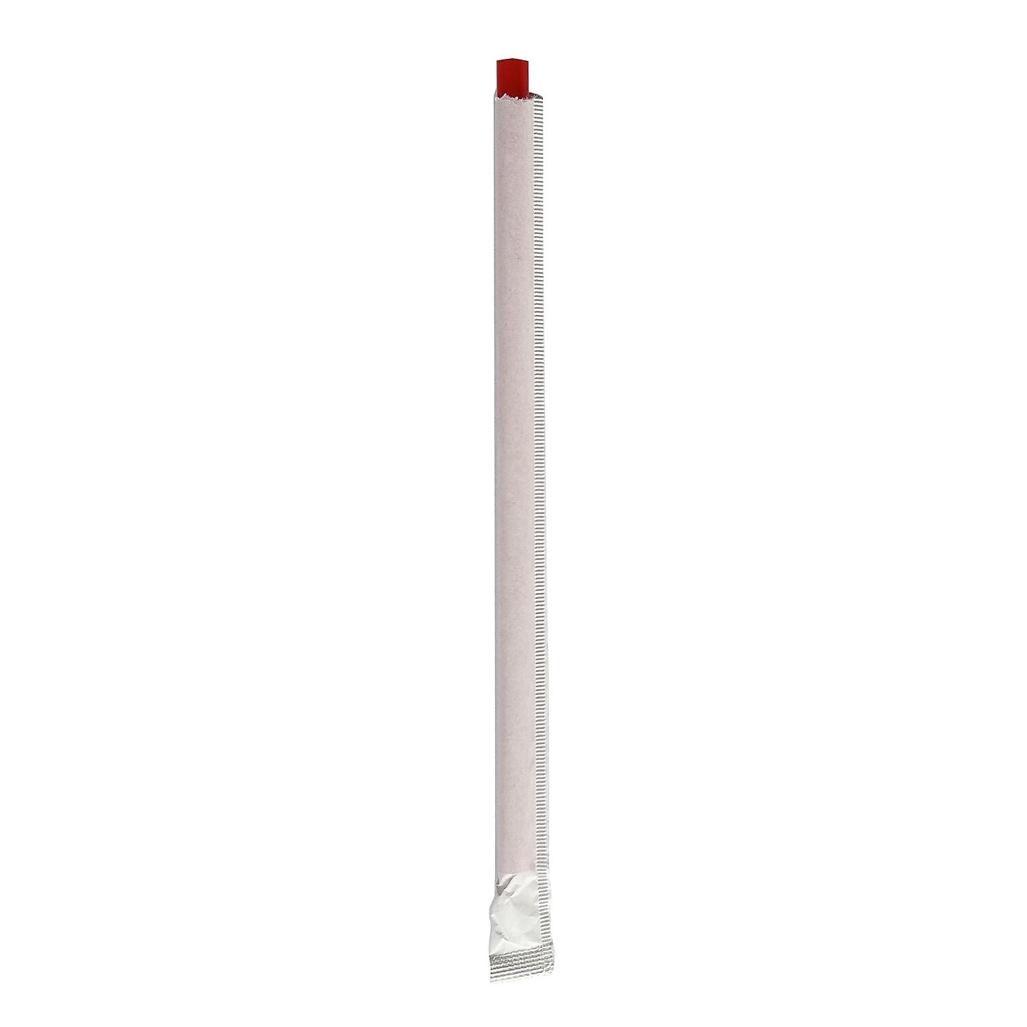 Boardwalk Individually Wrapped Red Plastic Straws, 7200/Carton (BWKGSTW775RD)