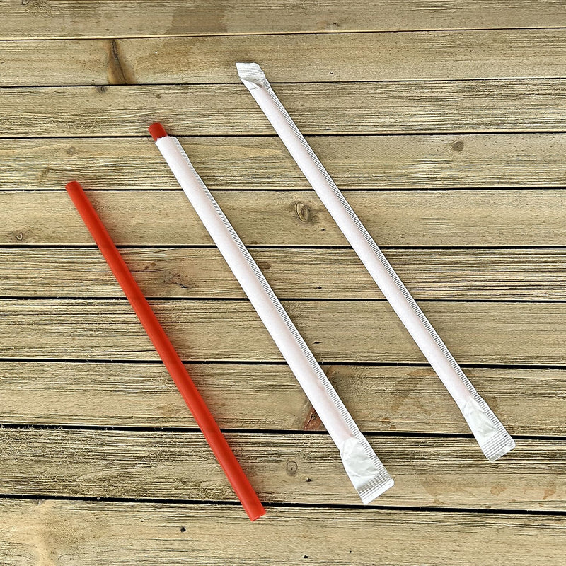 Boardwalk Individually Wrapped Red Plastic Straws, 7200/Carton (BWKGSTW775RD)
