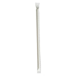 Boardwalk Individually Wrapped White Paper Straws, 1280/Carton (BWKPPRSTRWIW)