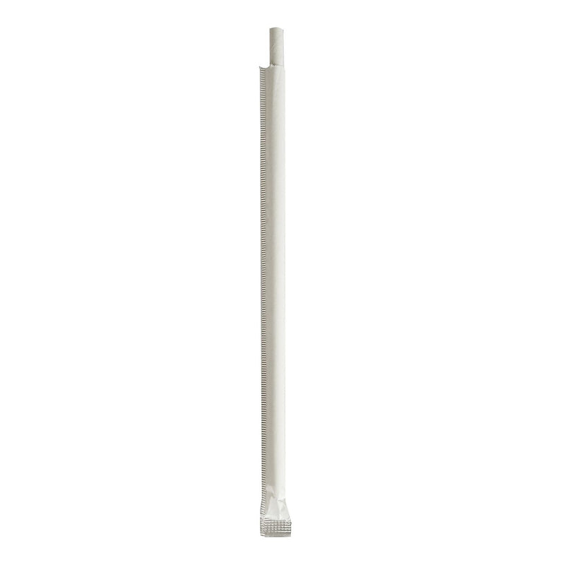 Boardwalk Individually Wrapped White Paper Straws, 1280/Carton (BWKPPRSTRWIW)