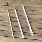 Boardwalk Individually Wrapped White Paper Straws, 1280/Carton (BWKPPRSTRWIW)