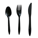 Boardwalk Individually Wrapped Plastic Cutlery Sets, Medium-Weight, Black, 250 Pieces/Carton (BWK3KITBLPS)