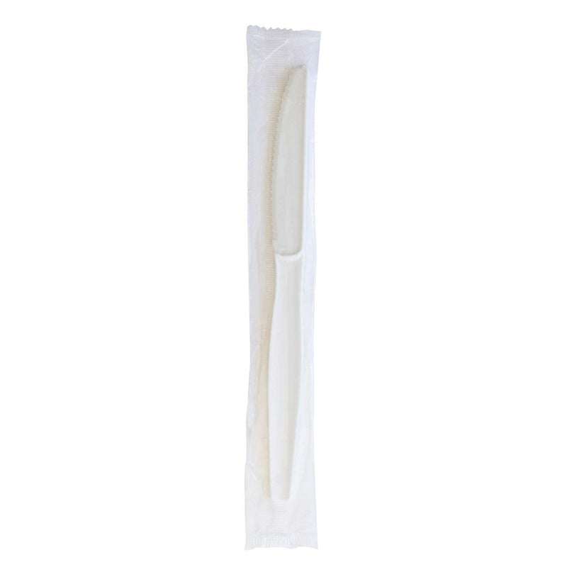 Boardwalk Individually Wrapped Plastic Knives, Heavy-Weight, White, 1000 Pieces/Carton (BWKKNIFEWHPSIW)