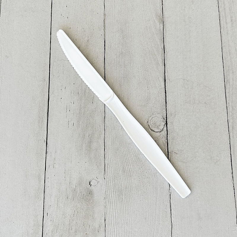 Boardwalk Individually Wrapped Plastic Knives, Heavy-Weight, White, 1000 Pieces/Carton (BWKKNIFEWHPSIW)