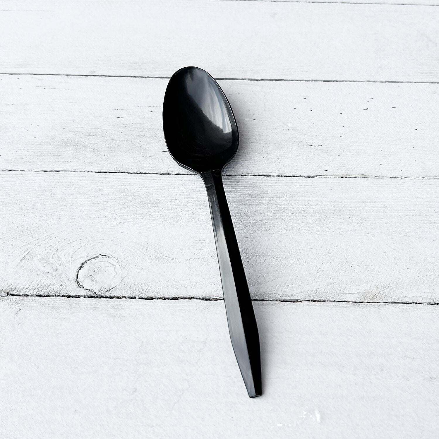 Boardwalk Plastic Tea Spoons, Medium-Weight, Black, 1000 Pieces/Carton (BWKSPOONBLPP)