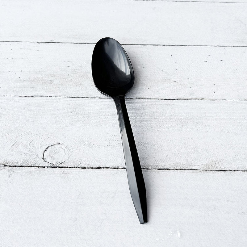 Boardwalk Plastic Tea Spoons, Medium-Weight, Black, 1000 Pieces/Carton (BWKSPOONBLPP)