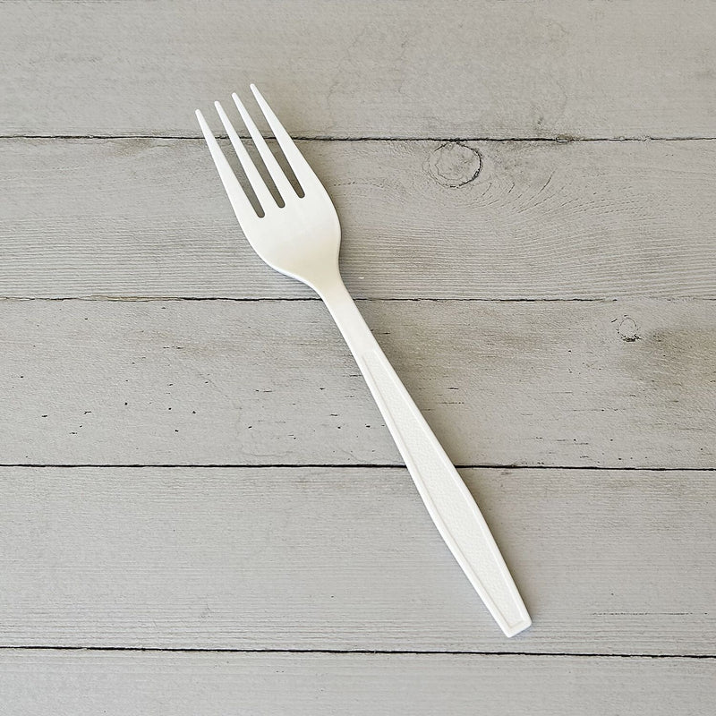 Boardwalk Plastic Forks, Heavy-Weight, White, 1000 Pieces/Carton (BWKFORKWHPP)