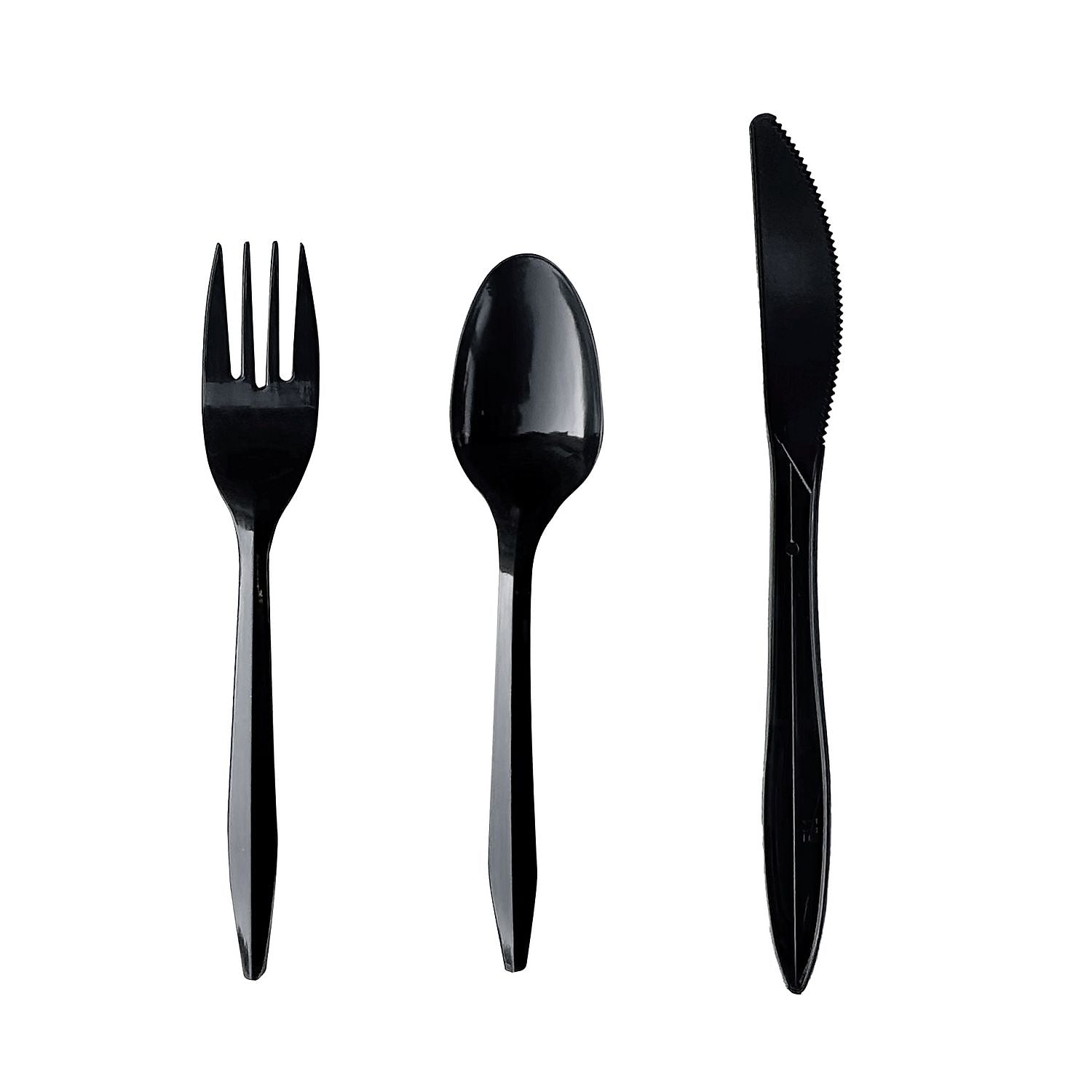 Boardwalk Individually Wrapped Plastic Cutlery Sets, Medium-Weight, Black, 250 Pieces/Carton (BWK3KITBLPP)