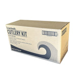 Boardwalk Individually Wrapped Plastic Cutlery Sets, Medium-Weight, Black, 250 Pieces/Carton (BWK3KITBLPP)