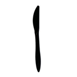 Boardwalk Individually Wrapped Plastic Knives, Medium-Weight, Black, 1000 Pieces/Carton (BWKKNIFEBLPPIW)