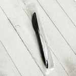Boardwalk Individually Wrapped Plastic Knives, Medium-Weight, Black, 1000 Pieces/Carton (BWKKNIFEBLPPIW)
