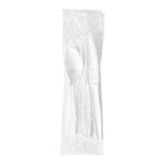 Boardwalk Individually Wrapped Plastic Cutlery Sets, Heavy-Weight, White, 250 Pieces/Carton (BWK3KITHVYWH)