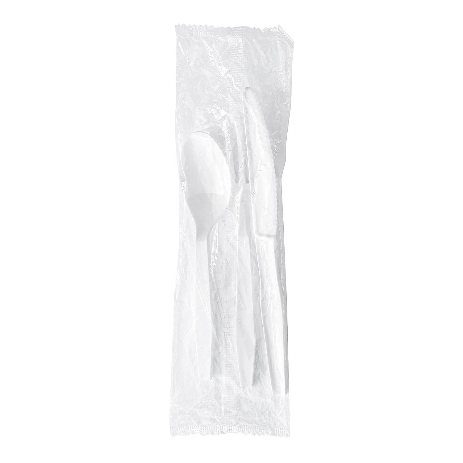 Boardwalk Individually Wrapped Plastic Cutlery Sets, Heavy-Weight, White, 250 Pieces/Carton (BWK3KITHVYWH)
