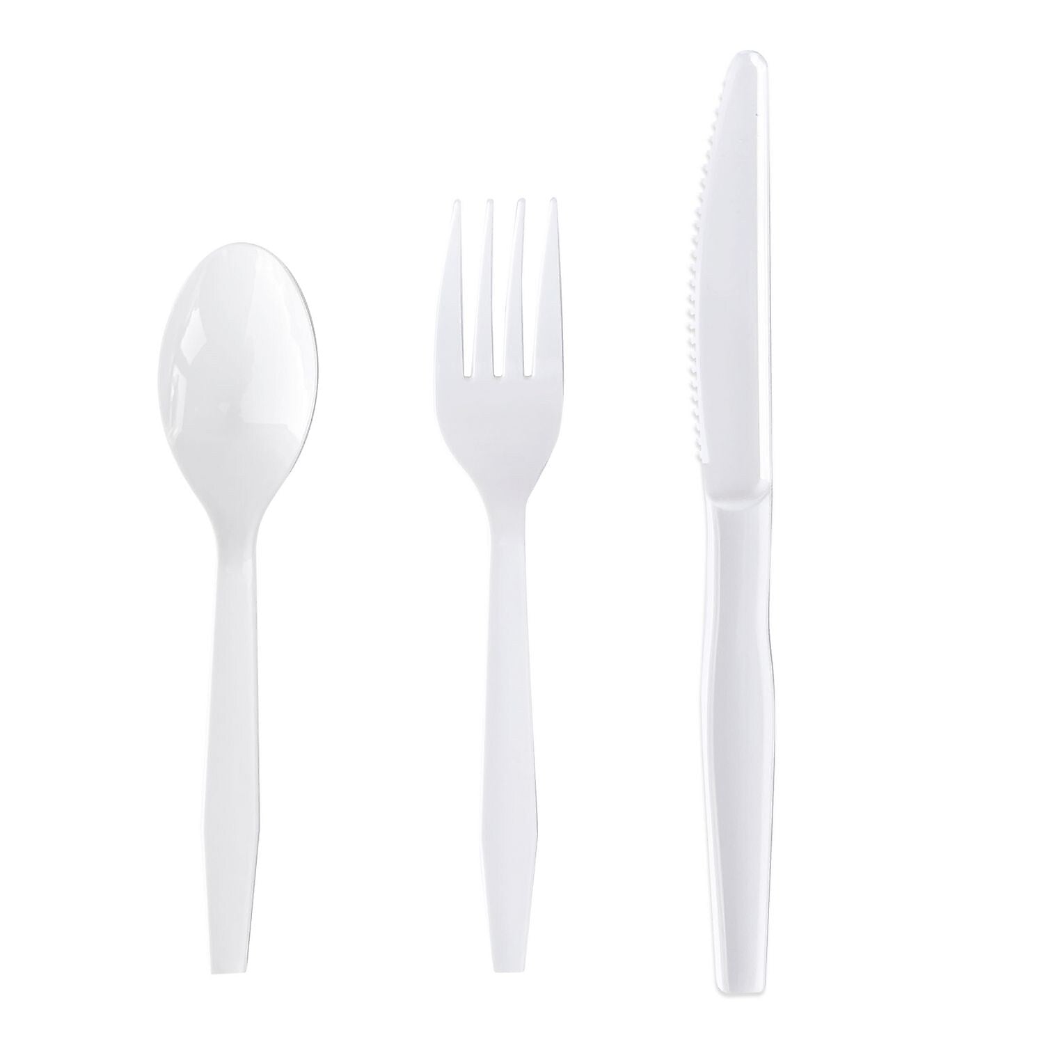 Boardwalk Individually Wrapped Plastic Cutlery Sets, Heavy-Weight, White, 250 Pieces/Carton (BWK3KITHVYWH)