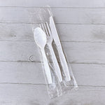 Boardwalk Individually Wrapped Plastic Cutlery Sets, Heavy-Weight, White, 250 Pieces/Carton (BWK3KITHVYWH)