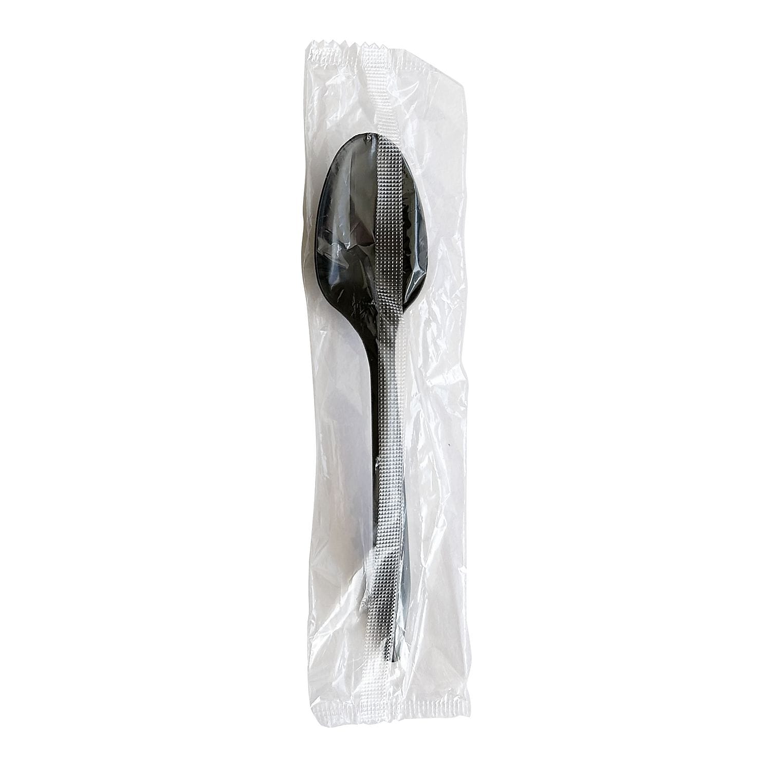 Boardwalk Individually Wrapped Plastic Tea Spoons, Medium-Weight, Black, 1000 Pieces/Carton (BWKSPOONBLPPIW)