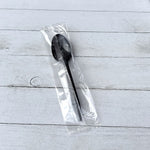 Boardwalk Individually Wrapped Plastic Tea Spoons, Medium-Weight, Black, 1000 Pieces/Carton (BWKSPOONBLPPIW)