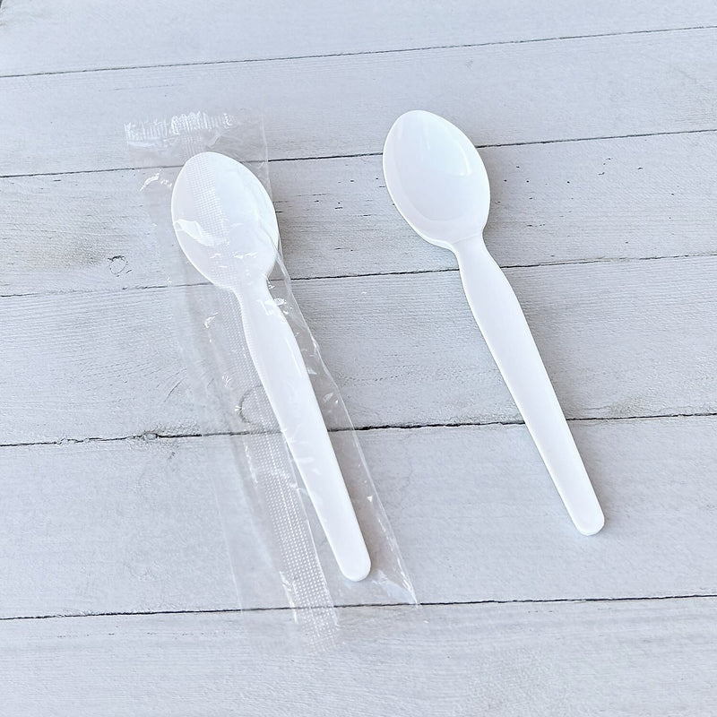 Boardwalk Individually Wrapped Plastic Soup Spoons, Heavy-Weight, White, 1000 Pieces/Carton (BWKSOUPWHPS)