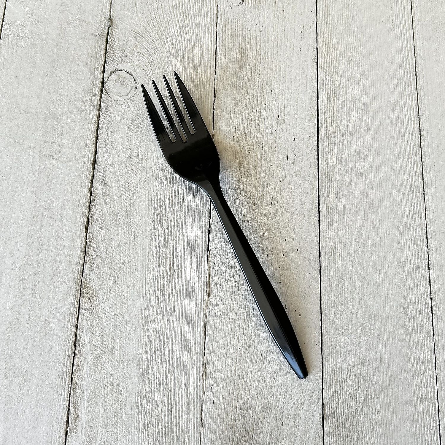 Boardwalk Plastic Forks, Medium-Weight, Black, 1000 Pieces/Carton (BWKFORKBLPP)
