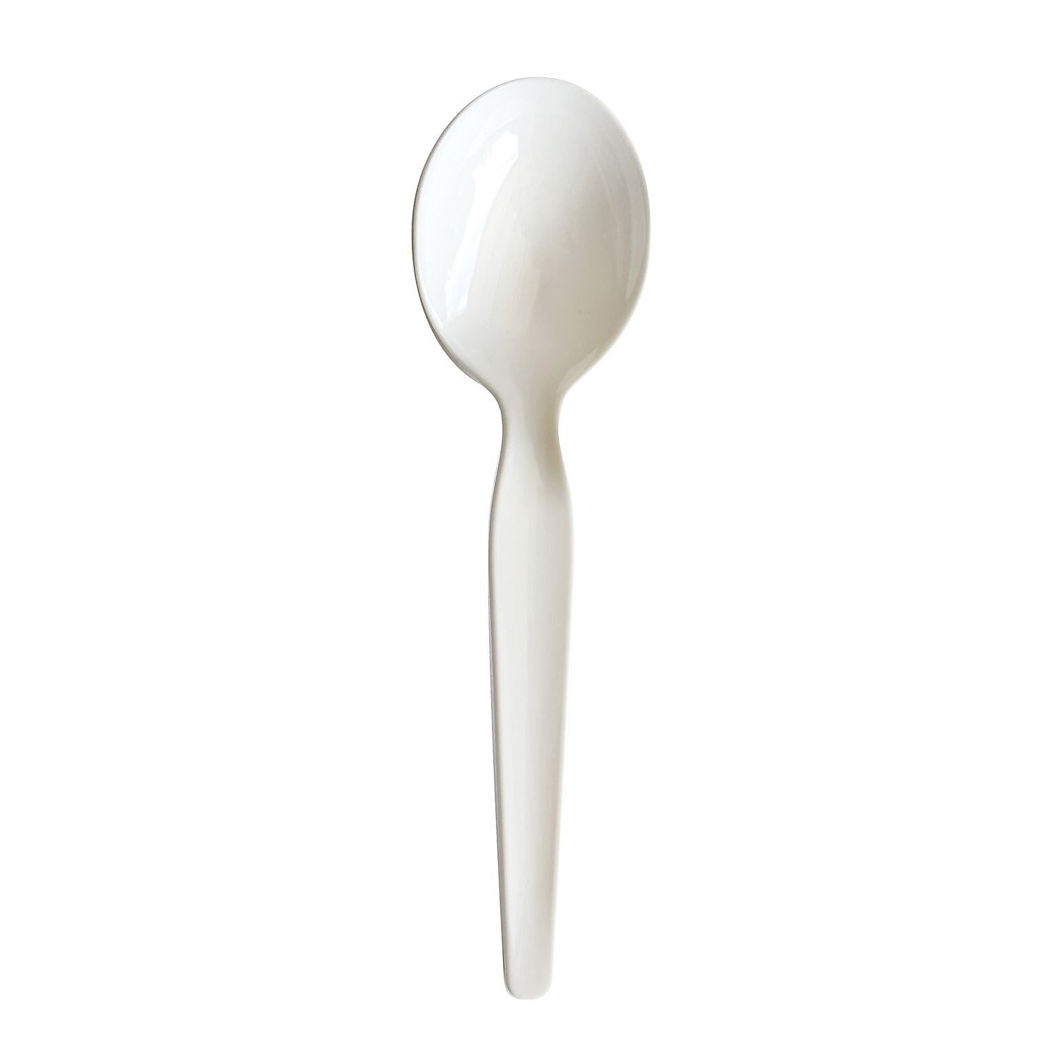 Boardwalk Individually Wrapped Plastic Tea Spoons, Heavy-Weight, White, 1000 Pieces/Carton (BWKSPOONWHPS)