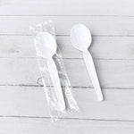 Boardwalk Individually Wrapped Plastic Tea Spoons, Heavy-Weight, White, 1000 Pieces/Carton (BWKSPOONWHPS)