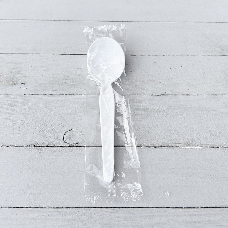 Boardwalk Individually Wrapped Plastic Tea Spoons, Heavy-Weight, White, 1000 Pieces/Carton (BWKSPOONWHPS)