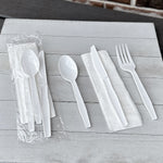 Boardwalk Individually Wrapped Plastic Cutlery Sets, Medium-Weight, White, 250 Pieces/Carton (BWK4KITWHPS)
