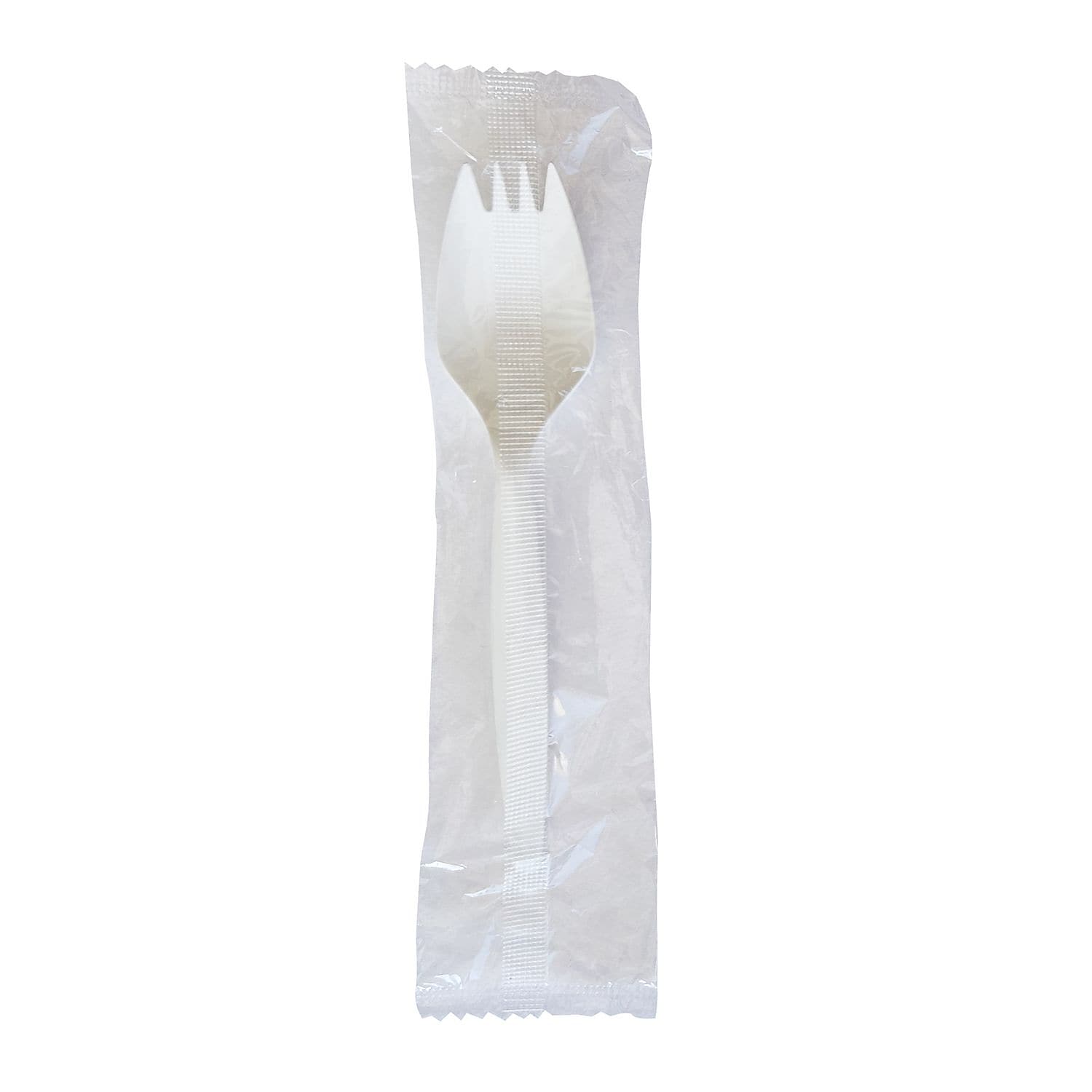 Boardwalk Individually Wrapped Plastic Sporks, Medium-Weight, White, 1000 Pieces/Carton (BWKSPORKWHPPIW)