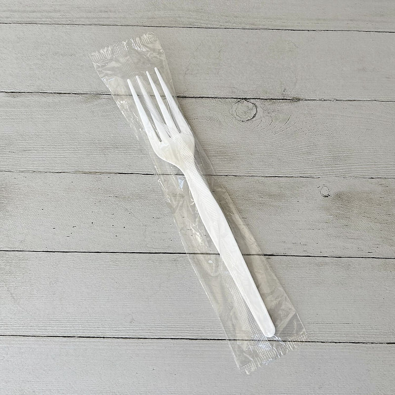 Boardwalk Individually Wrapped Plastic Forks, Heavy-Weight, White, 1000 Pieces/Carton (BWKFORKWHPSIW)