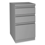Alera Modern Teacher Series 60"W Pedestal Desk, Charcoal Woodgrain/Gray (MSD6024CH)