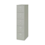 Alera Commercial 5-Drawer Vertical File Cabinet, Letter Size, Lockable, 61.37"H x 15"W x 26.5"D, Light Gray (HVF1562LG)