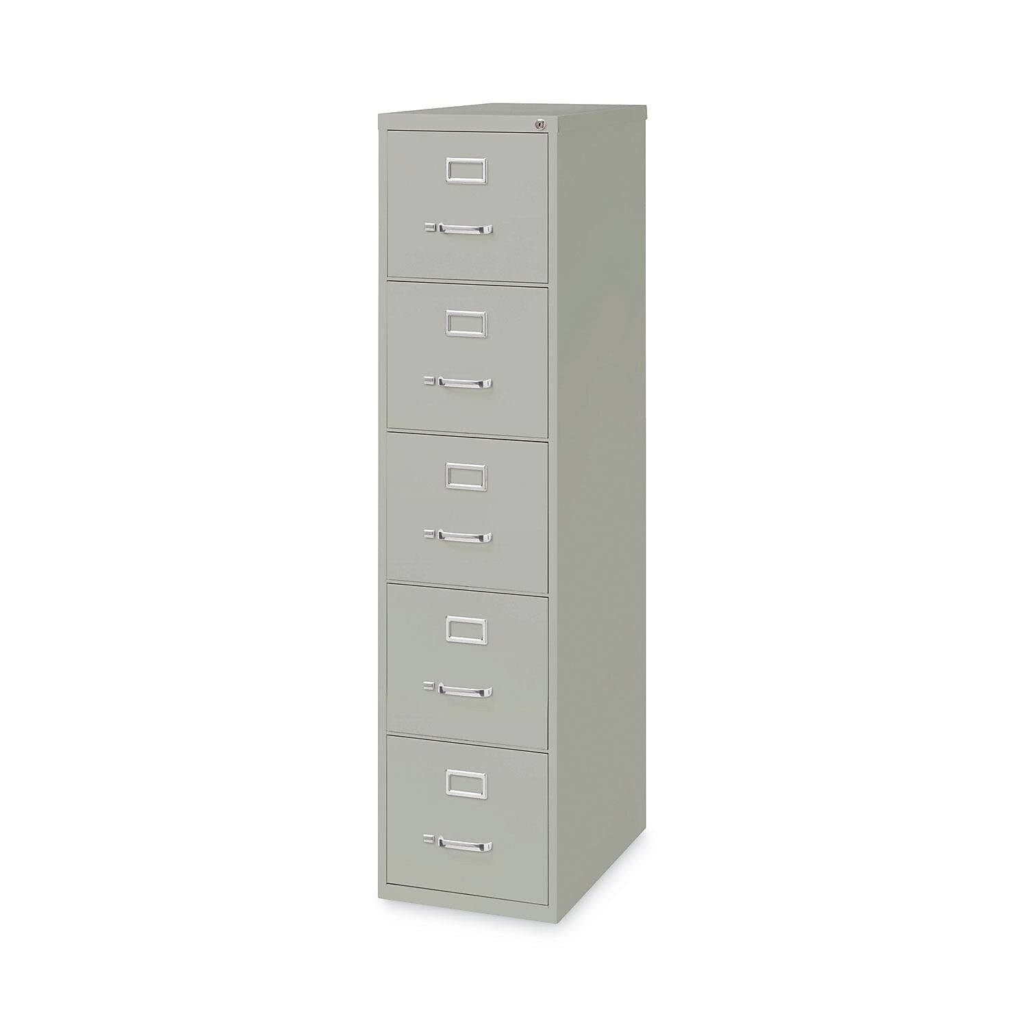 Alera Commercial 5-Drawer Vertical File Cabinet, Letter Size, Lockable, 61.37"H x 15"W x 26.5"D, Light Gray (HVF1562LG)