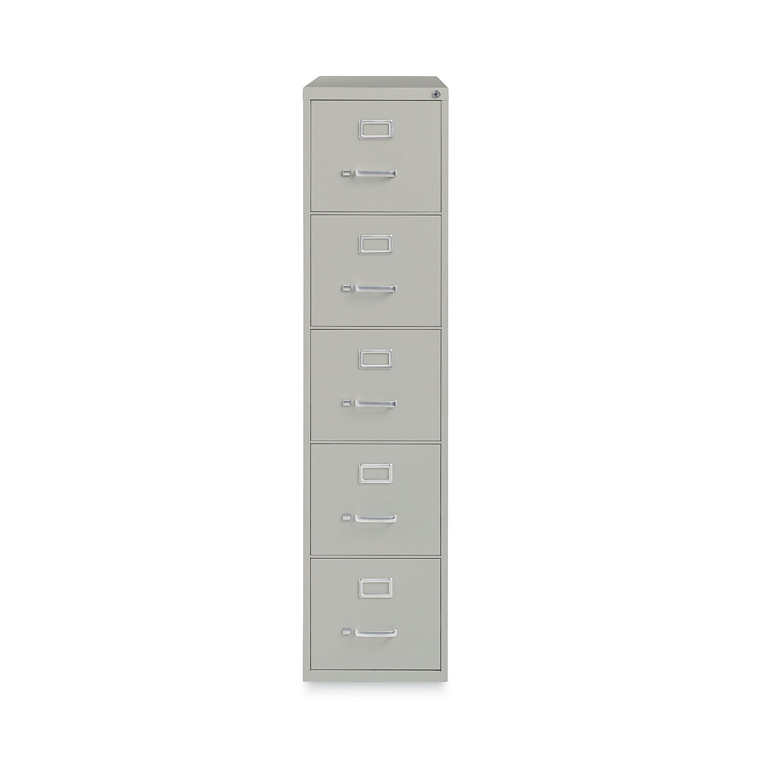 Alera Commercial 5-Drawer Vertical File Cabinet, Letter Size, Lockable, 61.37"H x 15"W x 26.5"D, Light Gray (HVF1562LG)