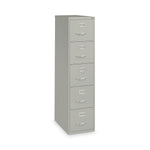 Alera Commercial 5-Drawer Vertical File Cabinet, Letter Size, Lockable, 61.37"H x 15"W x 26.5"D, Light Gray (HVF1562LG)