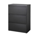 Alera Commercial 3-Drawer Lateral File Cabinet, Letter/Legal Size, Lockable, 40.25"H x 30"W x 18.62"D, Black (HLF3041BL)