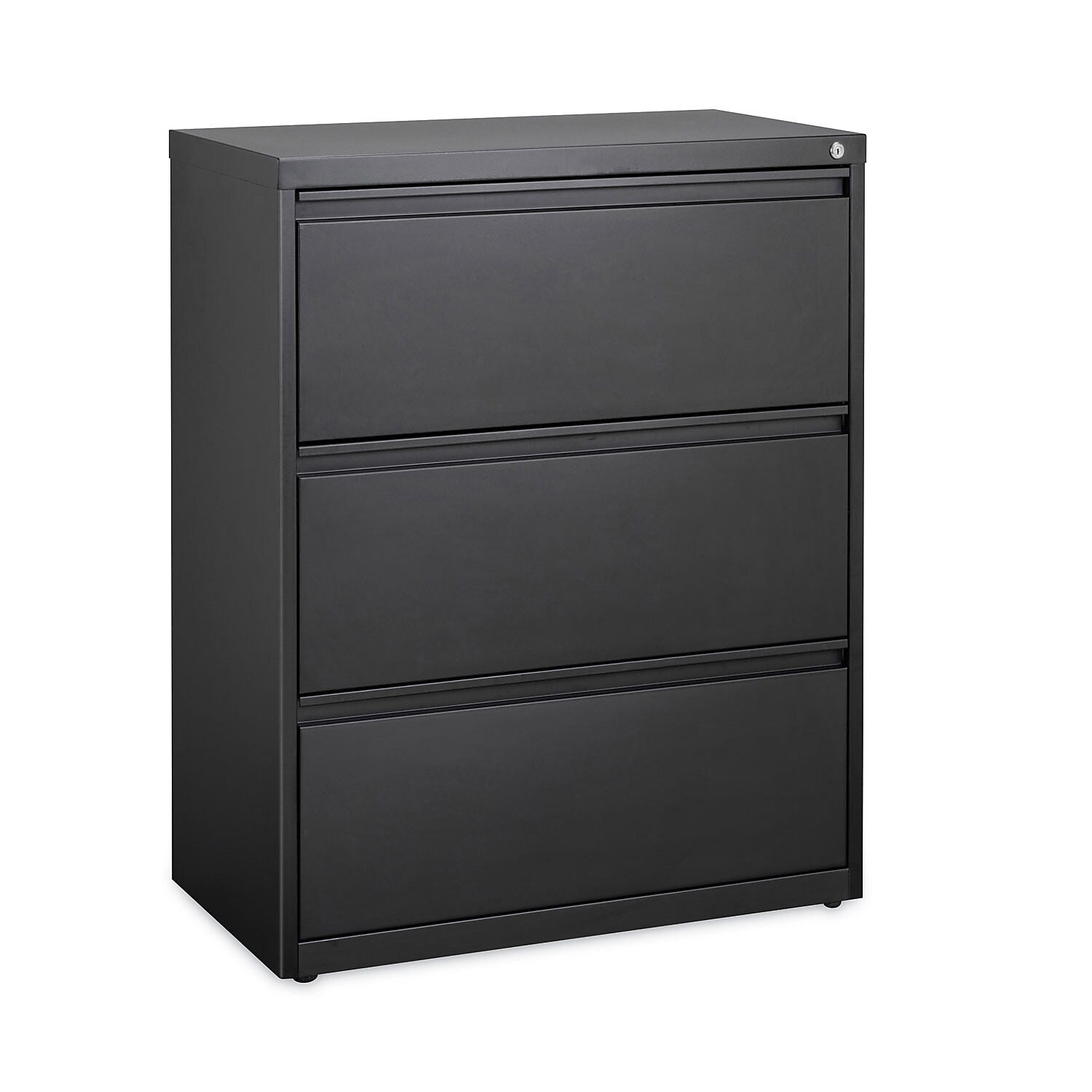 Alera Commercial 3-Drawer Lateral File Cabinet, Letter/Legal Size, Lockable, 40.25"H x 30"W x 18.62"D, Black (HLF3041BL)