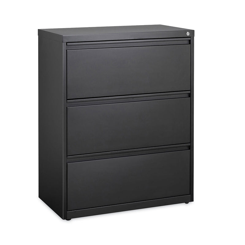 Alera Commercial 3-Drawer Lateral File Cabinet, Letter/Legal Size, Lockable, 40.25"H x 30"W x 18.62"D, Black (HLF3041BL)