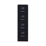 Alera Commercial 4-Drawer Vertical File Cabinet, Letter Size, Lockable, 52"H x 15"W x 22"D, Black (HVF152252BL)