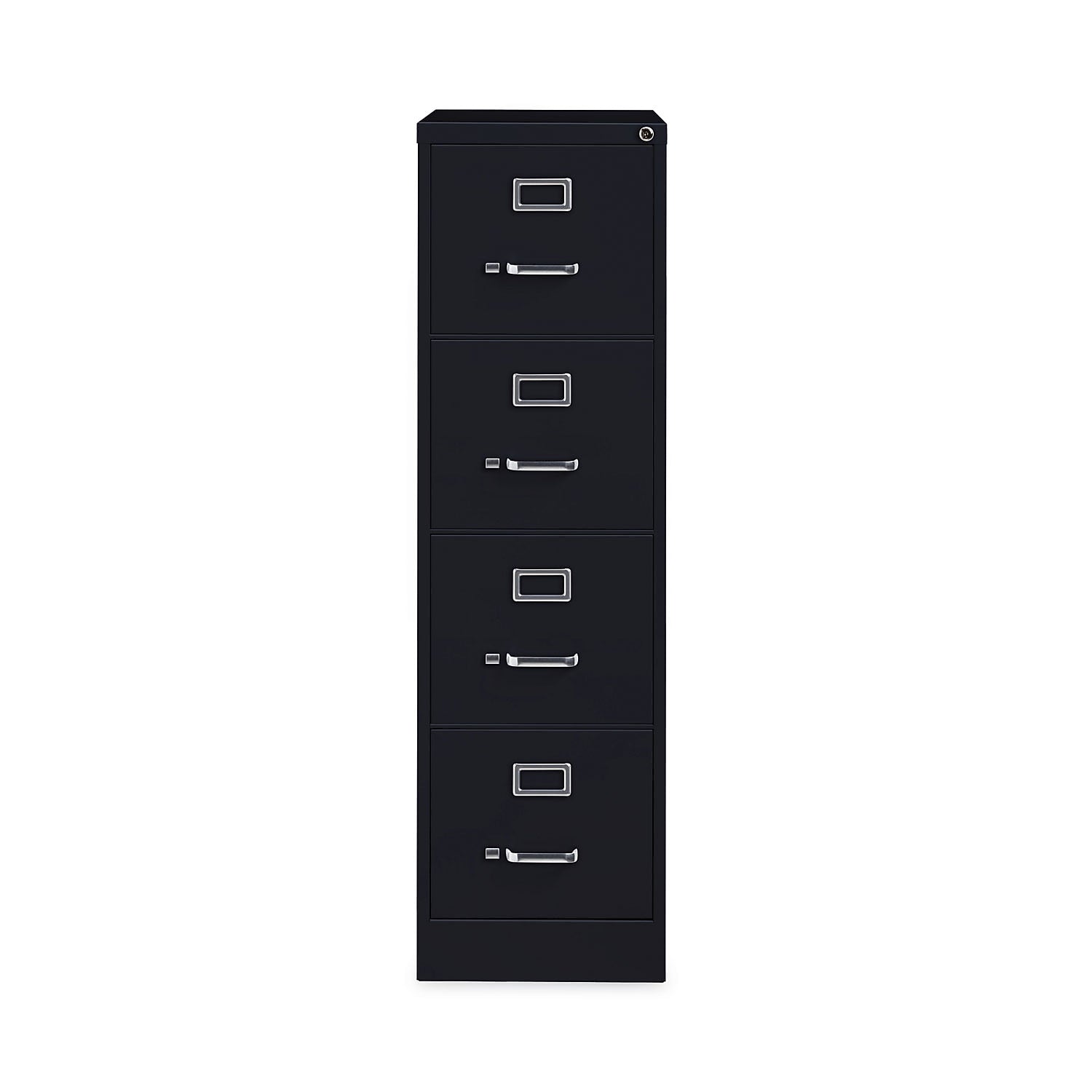 Alera Commercial 4-Drawer Vertical File Cabinet, Letter Size, Lockable, 52"H x 15"W x 22"D, Black (HVF152252BL)