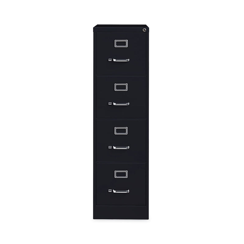 Alera Commercial 4-Drawer Vertical File Cabinet, Letter Size, Lockable, 52"H x 15"W x 22"D, Black (HVF152252BL)